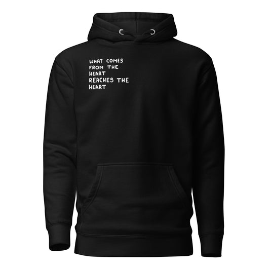 reaches the heart black hoodie nap