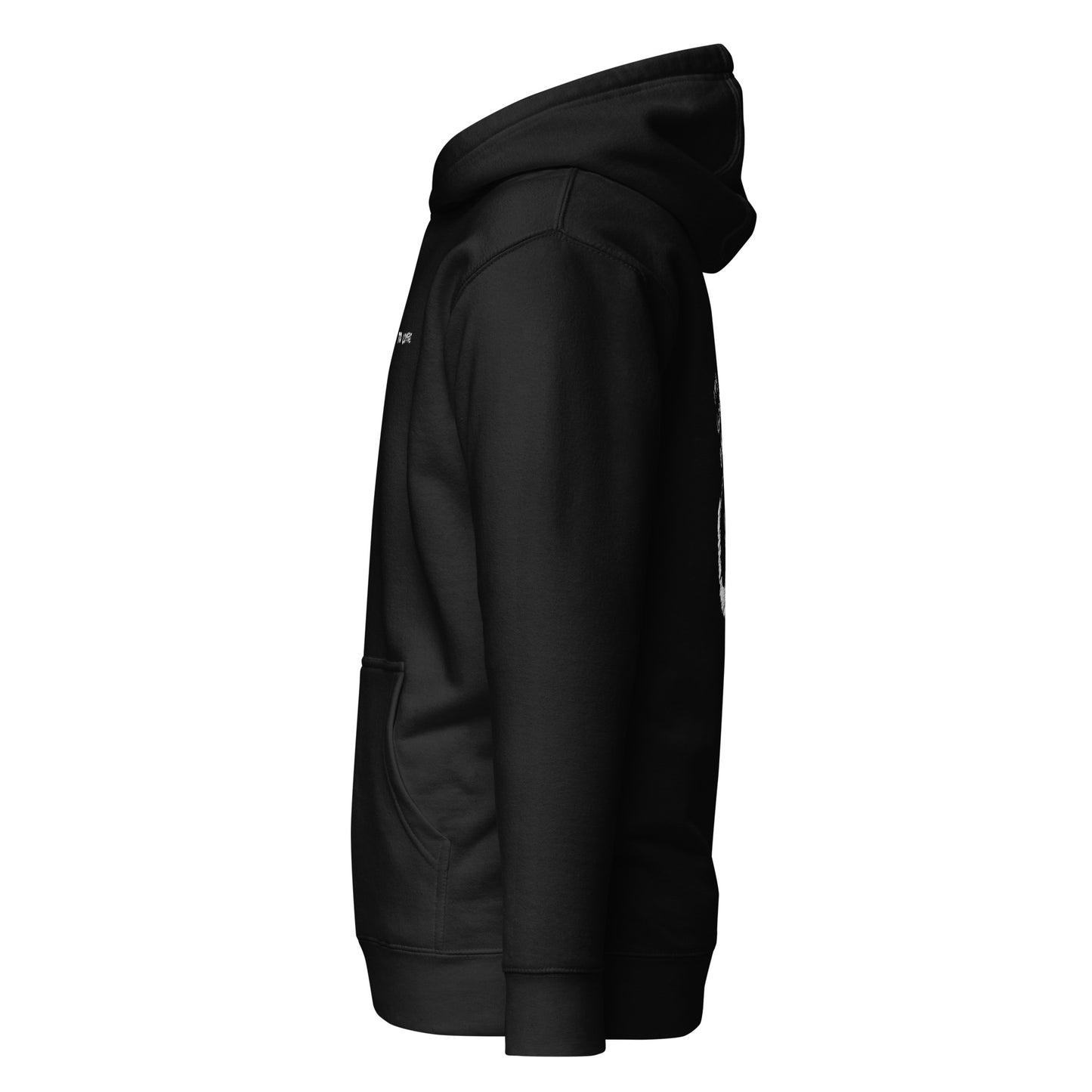 hugs to comfort black hoodie side nap