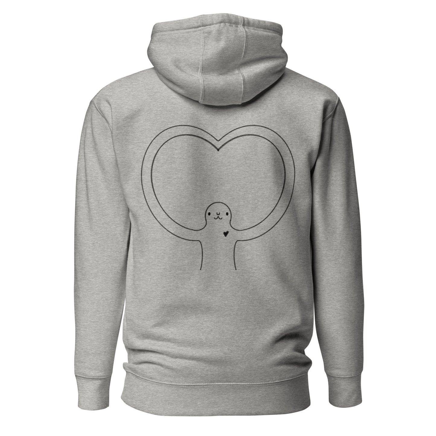 reaches the heart grey hoodie nap