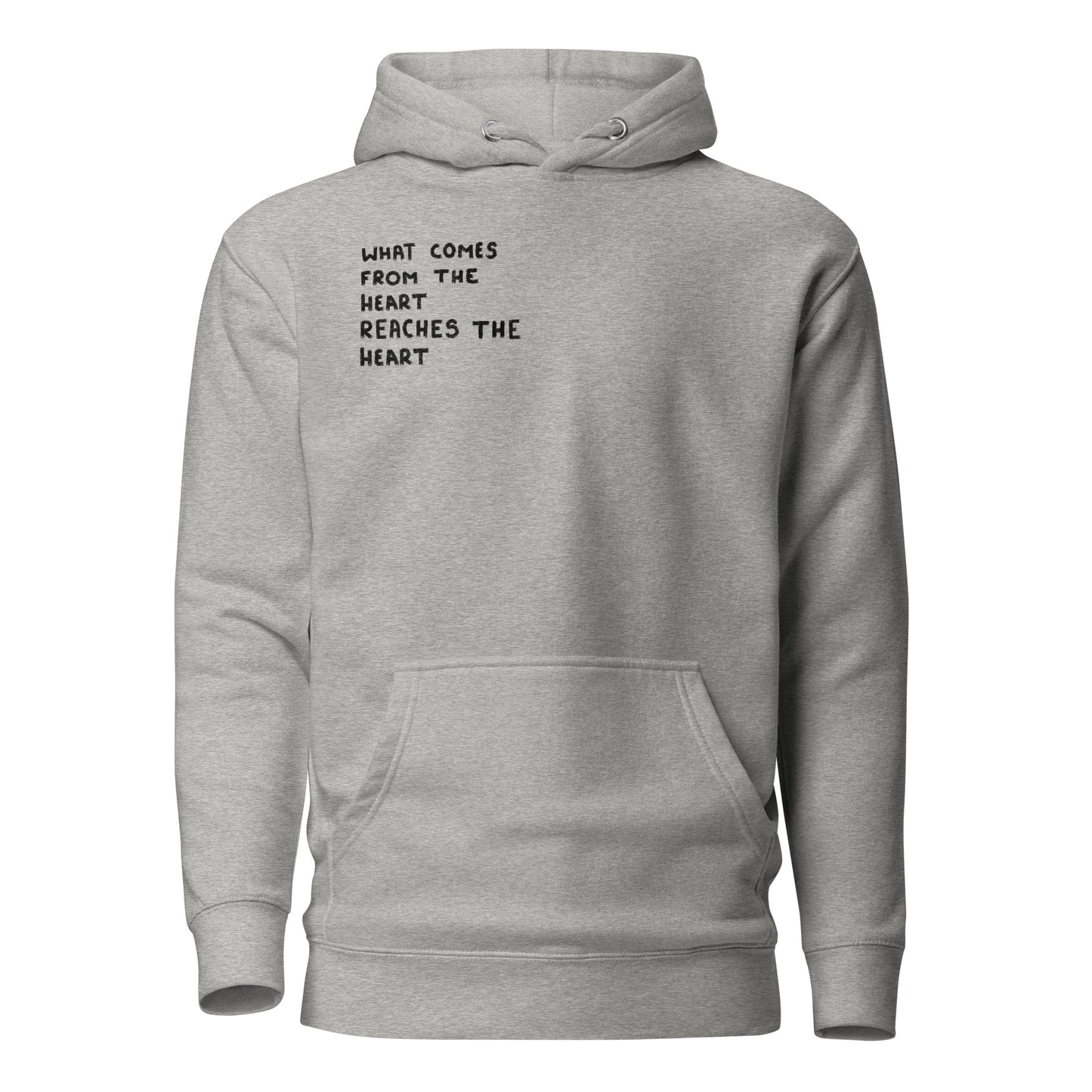 reaches the heart grey hoodie nap