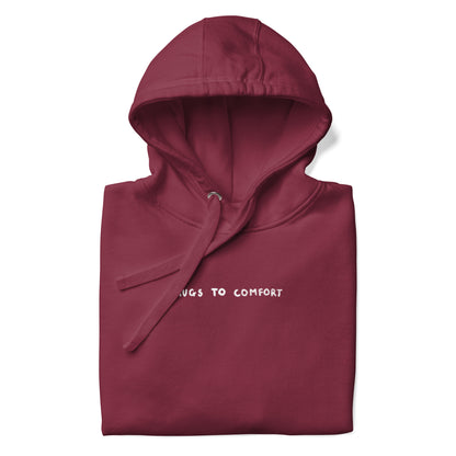 hugs to comfort maroon hoodie nap