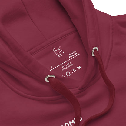 reaches the heart maroon hoodie nap