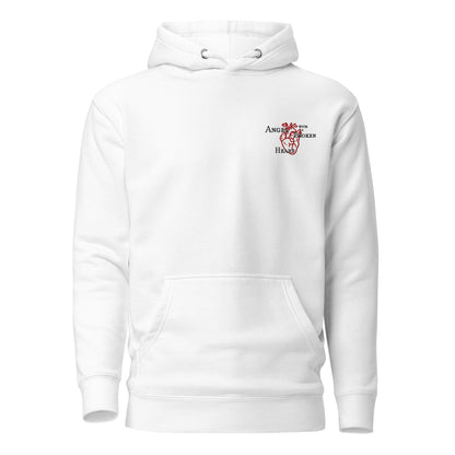 broken angel white hoodie nap