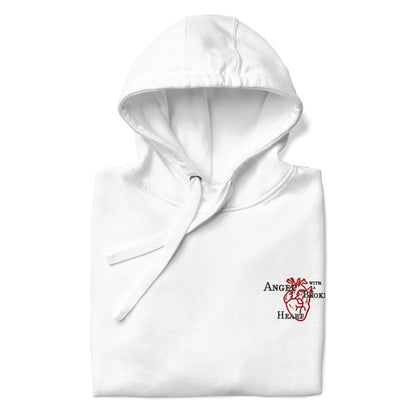 broken angel white hoodie nap