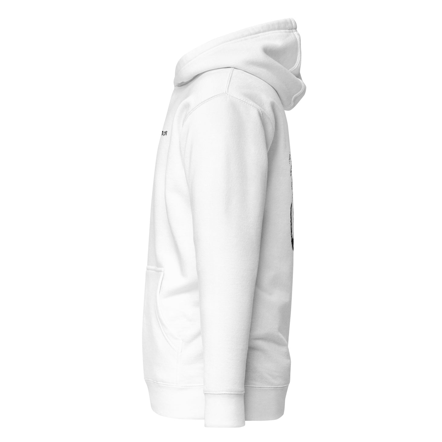 hugs to comfort white hoodie side nap