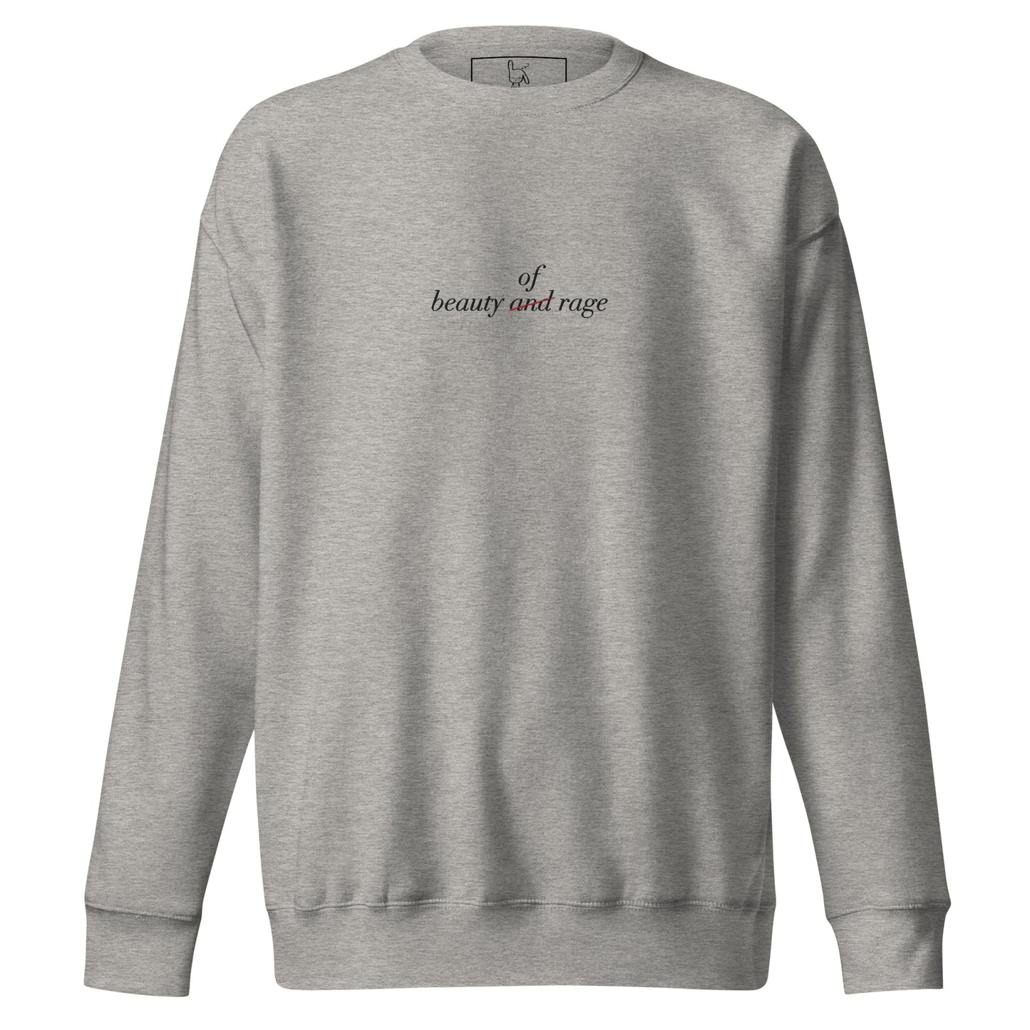 beauty of rage nap grey sweatshirt