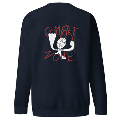 comfort zone navy sweatshirt nap