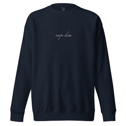 carpe diem navy sweatshirt nap