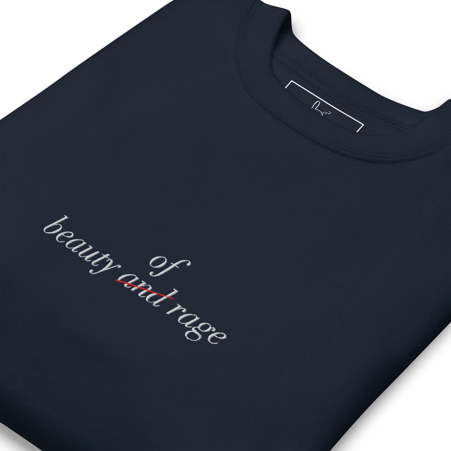 beauty of rage nap sweatshirt navy