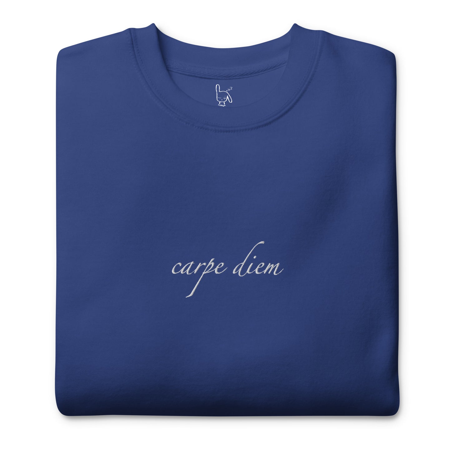 carpe diem blue sweatshirt nap