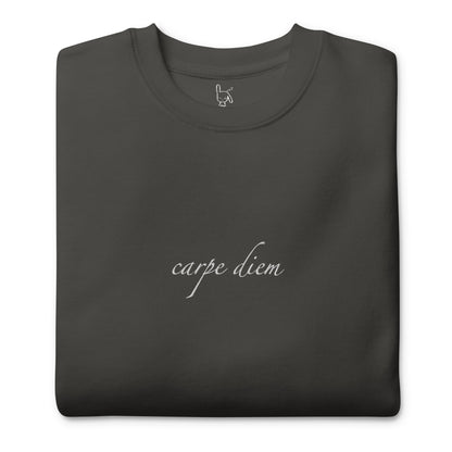 carpe diem vintage black sweatshirt nap