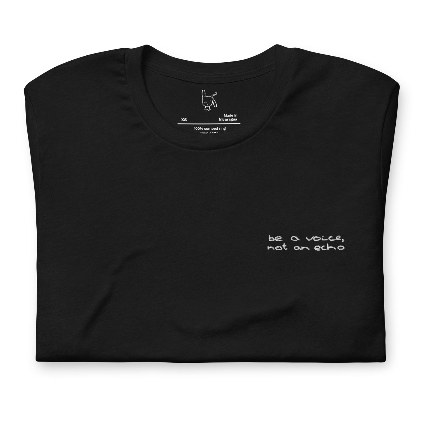 be a voice not an echo black t-shirt nap