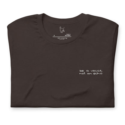 be a voice not an echo brown t-shirt nap