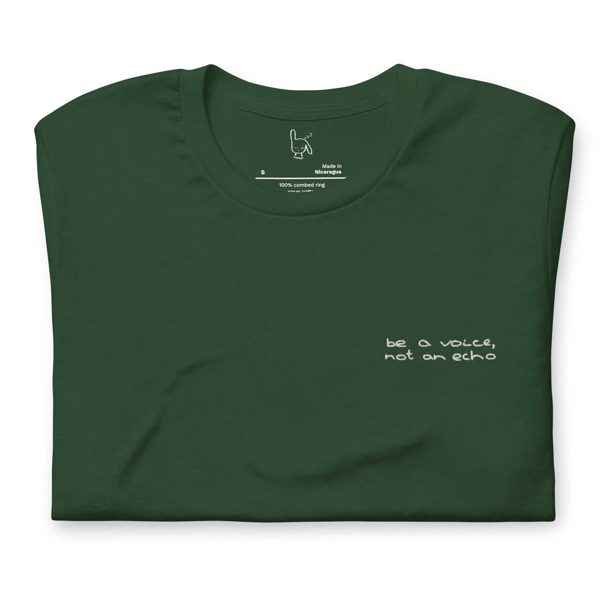 be a voice not an echo green t-shirt nap