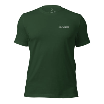 be a voice not an echo green t-shirt nap